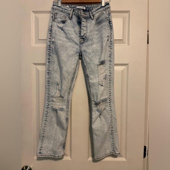 Vigoss - Stevie Ripped High Waist Crop Straight Leg Jeans - Picture 2 of 5